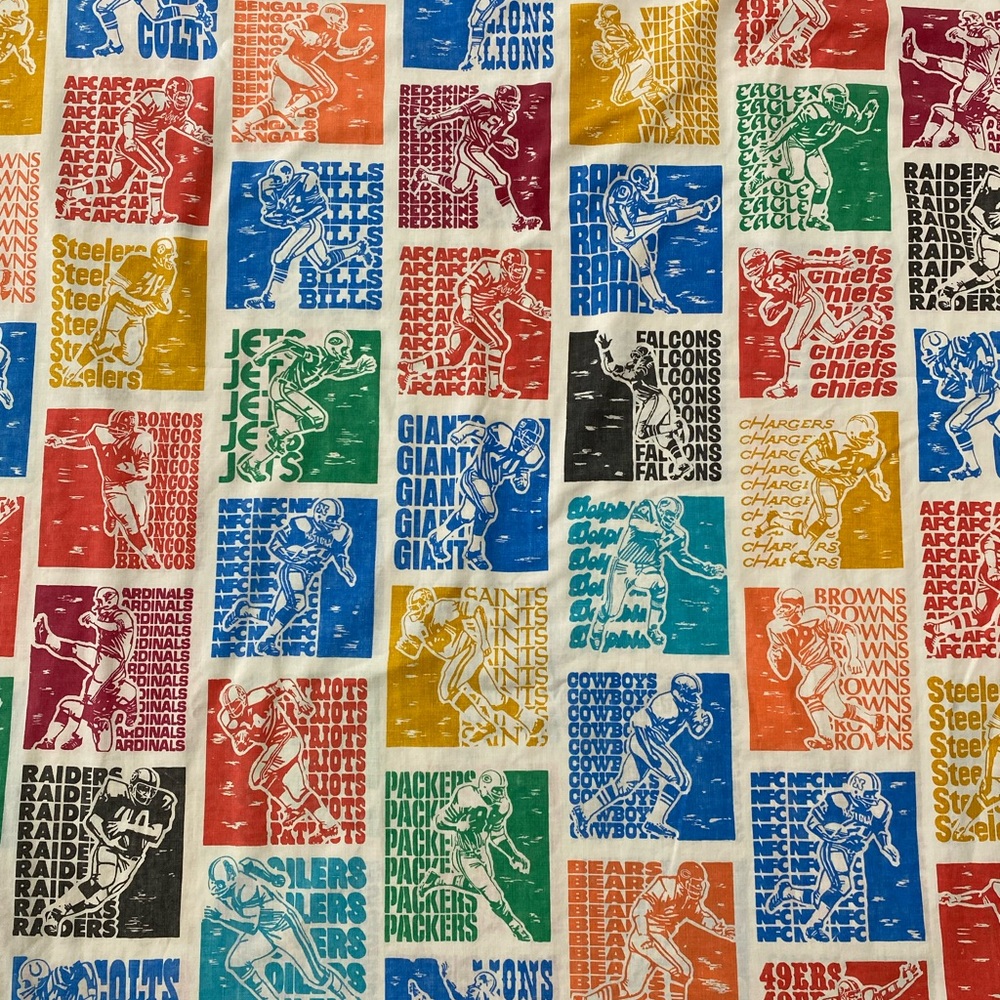 Vintage NFL Team Logo Fabric
